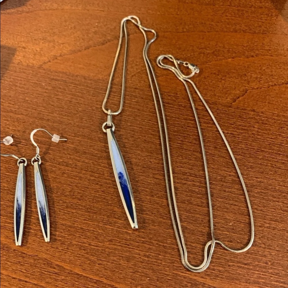 Danforth Pewter Earrings and necklace set
